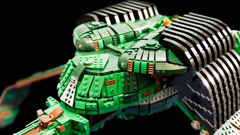 Illustration for article titled Guy Builds Intricate Star Trek Klingon Warship Using 25,000 LEGO Bricks
